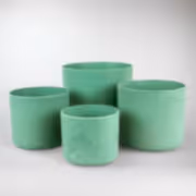 Teal Recycled Plastic Pots with drainage system - Bloombox Club